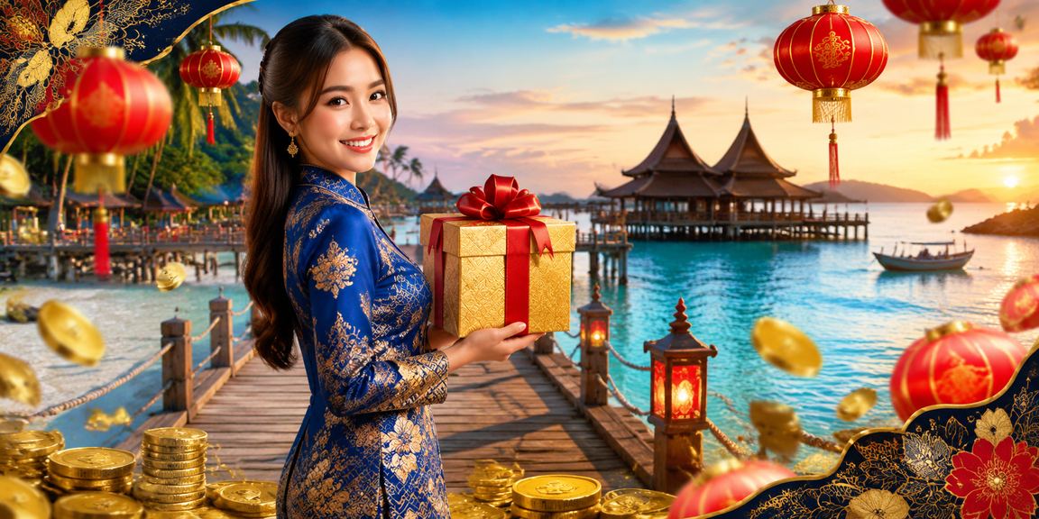 Malaysian player checking rebates and bonuses on the 1juta platform, dressed in baju kurung